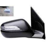 Right Mirror outside rear view Power; w/o Power Liftgate; Black; Code NH707; w/Cover; PTM - ACURA MDX 2007-2008