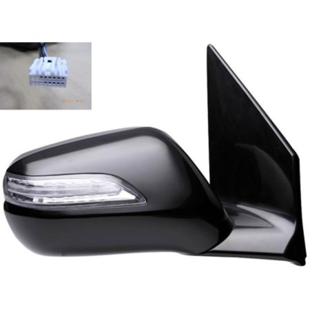 Right Mirror outside rear view Power; w/o Power Liftgate; Black; Code NH707; w/Cover; PTM - ACURA MDX 2007-2008