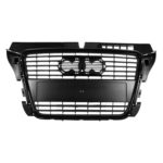 Grille assy Type 2; Brilliant Black - AUDI A3 2009-2013