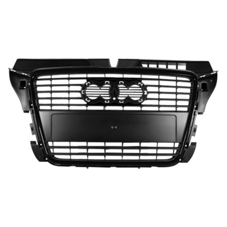 Grille assy Type 2; Brilliant Black - AUDI A3 2009-2013
