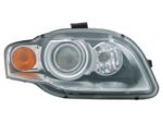 Left Headlamp assy composite w/xenon; w/o curve lighting lamp - AUDI A4 2005-2008