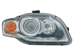 Left Headlamp assy composite w/xenon; w/o curve lighting lamp - AUDI A4 2005-2008