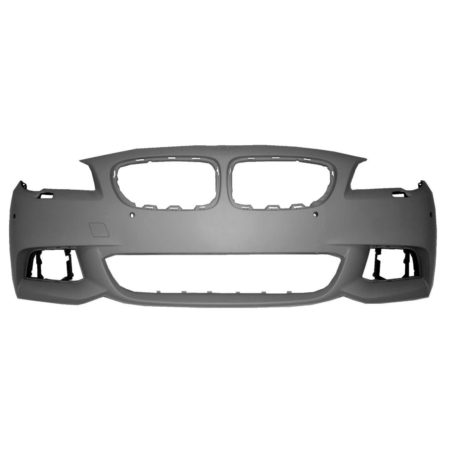 Front bumper cover F10; w/M Pkg; w/Park Distance Control; w/Side View Camera; prime - BMW 535d 2014-2016