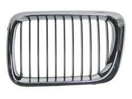 Grille assy bright & black; left - BMW 323i 1998-1999