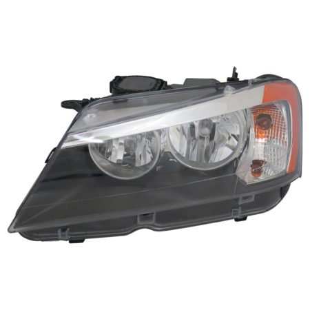 Left Headlamp assy composite F25; Halogen - BMW X3 2011-2014