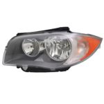 Left Headlamp lens/housing E88; Conv; Halogen; To 3-11 - BMW 128i 2008-2011