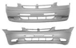 Front bumper cover w/o fog lamps; Base/SE; textrued finish; dark gray bottom - DODGE CARAVAN 1999-2000