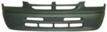 Front bumper cover w/o fog lamps; textured finish; green bottom - DODGE CARAVAN 1996-1998