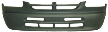 Front bumper cover w/o fog lamps; textured finish; green bottom - DODGE CARAVAN 1996-1998