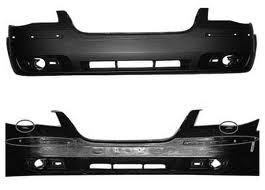 Front bumper cover w/headlamp washer; w/bright insert; prime - CHRYSLER TOWN & COUNTRY 2008-2010