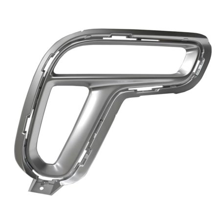 Right Front bumper insert Fog Lamp Bezel; w/Fog Lamps; Code [MAL]; Satin Chrome - DODGE DURANGO 2021-2021