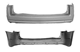 Rear bumper cover w/Parking Sensor; w/o Chrome Insert; Code ML3; prime - CHRYSLER TOWN & COUNTRY 2008-2010