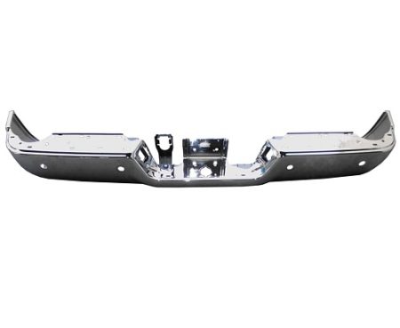 Rear bumper face bar w/o Dual Exhaust; w/Parking Sensor; Chrome - DODGE RAM 1500 2009-2010