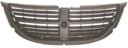 Grille Assy 1-Piece Design; Textured Plastic; Primedd Black - DODGE CARAVAN 2005-2007