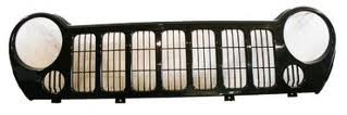 Grille assy black; codeX8; w/o fog lamps;w/ sport model - JEEP LIBERTY 2005-2007