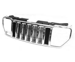 Grille assy Matte Black; w/Chrome Frame - JEEP LIBERTY 2008-2012