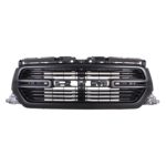 Grille assy LARAMIE; w/Surround View Camera; Code [MAK]/[XAK]; Black/Chrome Surround - RAM 1500 2019-2020