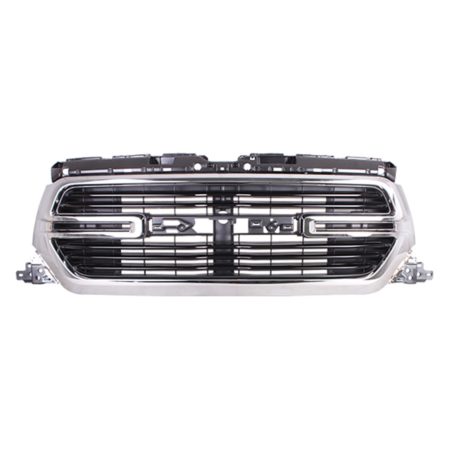 Grille assy BIG HORN|LARAMIE; w/Surround View Camera; Code [MAJ]/[XAK]; Black Chrome - RAM 1500 2019-2022