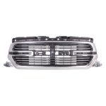 Grille assy w/o Surround View Camera; Chrome Grille/Chrome Surround; Code [MFQ] - RAM 1500 2019-2022