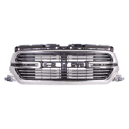 Grille assy w/o Surround View Camera; Chrome Grille/Chrome Surround; Code [MFQ] - RAM 1500 2019-2022