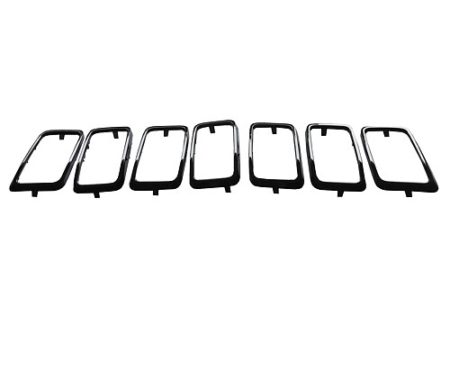 Grille molding LAREDO|LIMITED|OVERLAND|SUMMIT; Trim Ring Kit; Gloss Black - JEEP GRAND CHEROKEE 2017-2019