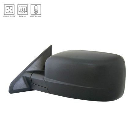 Left Mirror outside rear view Std Type; Power; Heated; Fold-Away; Code [GT6] - RAM 2500 2019-2019