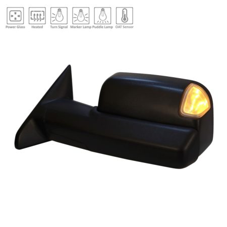 Left Mirror outside rear view Trailer Tow Type; w/o Side View Camera; Pwr Folding; Type 1; Code [GPG] - RAM 5500 2019-2020