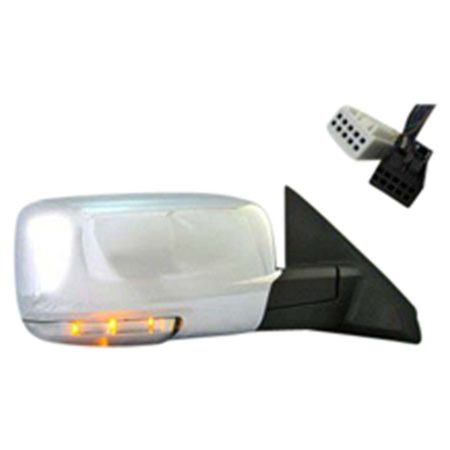 MIRROR RH ; CHR/PWR/HTD/SIGNAL/PUDDLE;  W/O TOW; RAM 1500 09-10/25-3500 2010;  PICKUP-RAM-15-2500 11-13