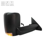 Right Mirror outside rear view w/Towing Pkg; w/o Blind Spot Detection; Black Trim - RAM 1500 2019-2022