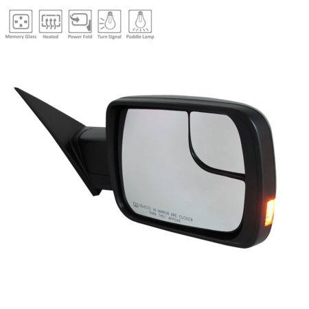 Right Mirror outside rear view Std Type; Code [GT5]; w/o S/V Camera; w/o Blind Spot Detection; PTM - RAM 1500 2019-2020