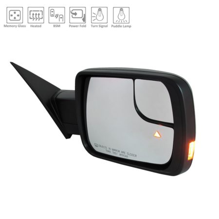 Right Mirror outside rear view Std Type; Code [GT5]; w/o S/V Camera; w/Blind Spot Detection; PTM - RAM 1500 2019-2022