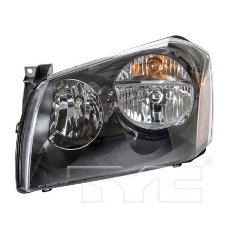 Left Headlamp assy composite 2.7L|3.5L; Black Bezel - DODGE MAGNUM 2005-2007