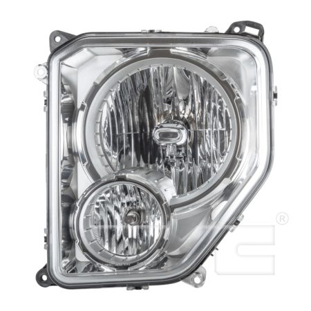 Left Headlamp assy composite w/Fog Lamps; Oval Bulb Shield - JEEP LIBERTY 2008-2012