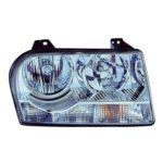 Left Headlamp assy composite 2.7L/3.5L; Halogen; w/o Delay Option; w/Bulb - CHRYSLER 300 2009-2010