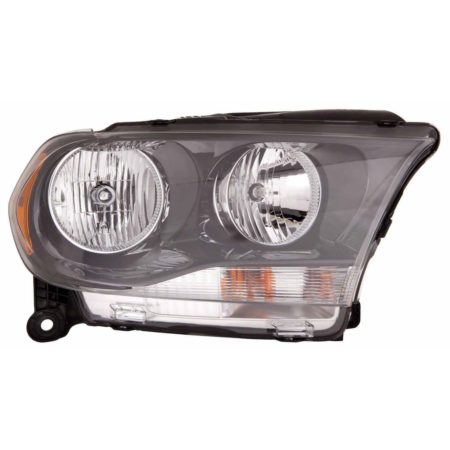 Left Headlamp assy composite Halogen; Black Trim - DODGE DURANGO 2011-2013