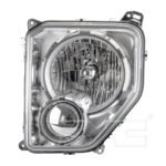 Left Headlamp assy composite w/o Fog Lamps; Chrome Bezel; Round Bulb Shield - JEEP LIBERTY 2010-2012