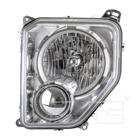 Left Headlamp assy composite w/o Fog Lamps; Chrome Bezel; Round Bulb Shield - JEEP LIBERTY 2010-2012