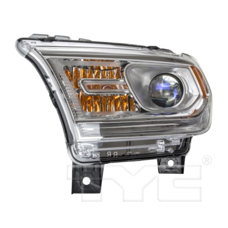 Left Headlamp assy composite Halogen; w/o LED Lamps; Chrome Trim - DODGE DURANGO 2014-2015