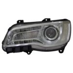Left Headlamp Assy Composite Halogen; Chrome Bezel
