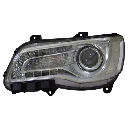 Left Headlamp Assy Composite Halogen; Chrome Bezel