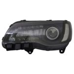 Left Headlamp Assy Composite Halogen; Black Bezel