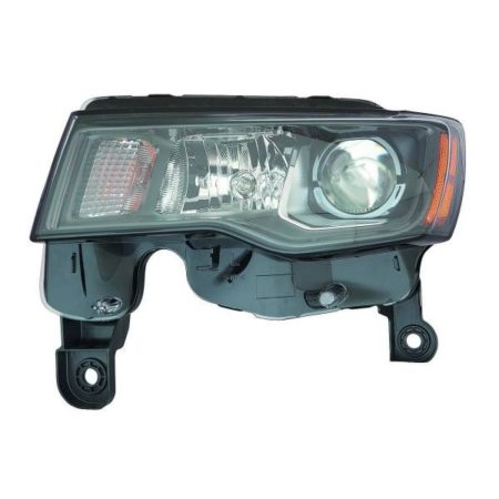 Left Headlamp Assy Composite Halogen; Black Bezel - JEEP GRAND CHEROKEE 2016-2016