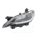 Left Headlamp assy composite Halogen; w/LED DRL; Chrome Trim - CHRYSLER 200 2016-2017