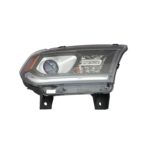 Left Headlamp assy composite Halogen; w/o LED Lamp; Black Trim - DODGE DURANGO 2016-2020