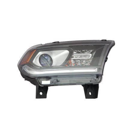 Left Headlamp assy composite Halogen; w/o LED Lamp; Black Trim - DODGE DURANGO 2016-2020