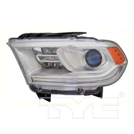 Left Headlamp assy composite Halogen; w/o LED Lamp; Chrome Trim - DODGE DURANGO 2016-2020