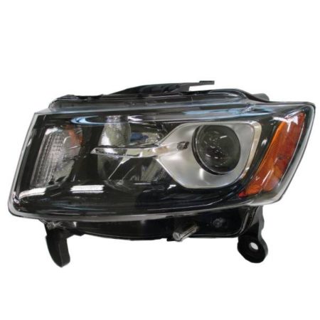 Left Headlamp assy composite Halogen; Std Type; Black - JEEP GRAND CHEROKEE 2014-2016