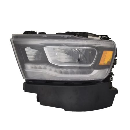 Left Headlamp Assy Composite LED; Standard; Chrome Trim - RAM 1500 2019-2022