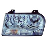 Right Headlamp assy composite 2.7L/3.5L; Halogen; w/o Delay Option; w/Bulb - CHRYSLER 300 2009-2010