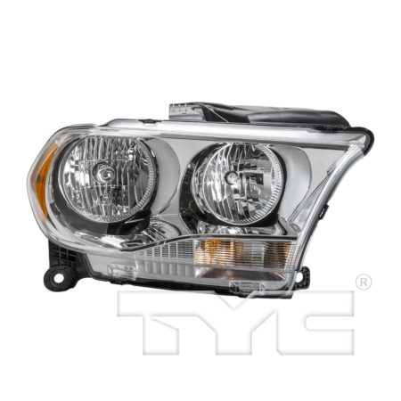 Right Headlamp assy composite Halogen; Chrome Trim - DODGE DURANGO 2011-2013